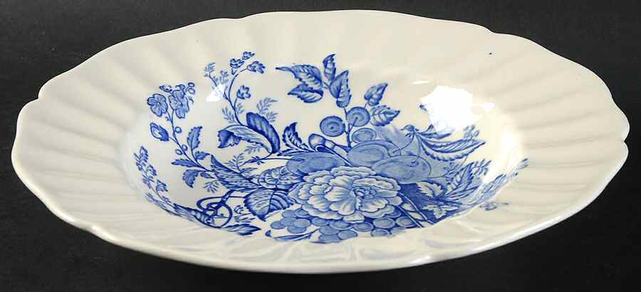The Kirkwood Blue Rim Soup Bowl by Royal Doulton-1