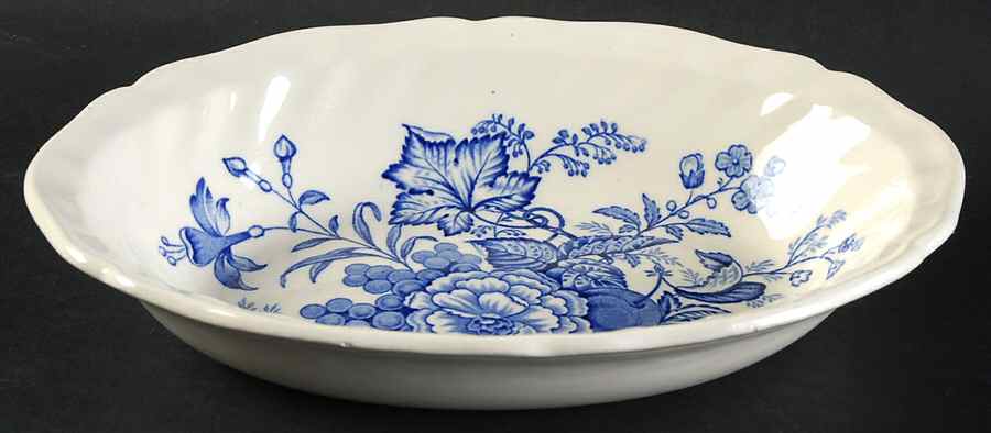 The Kirkwood Blue 8" Oval Vegetable Bowl by Royal Doulton-1