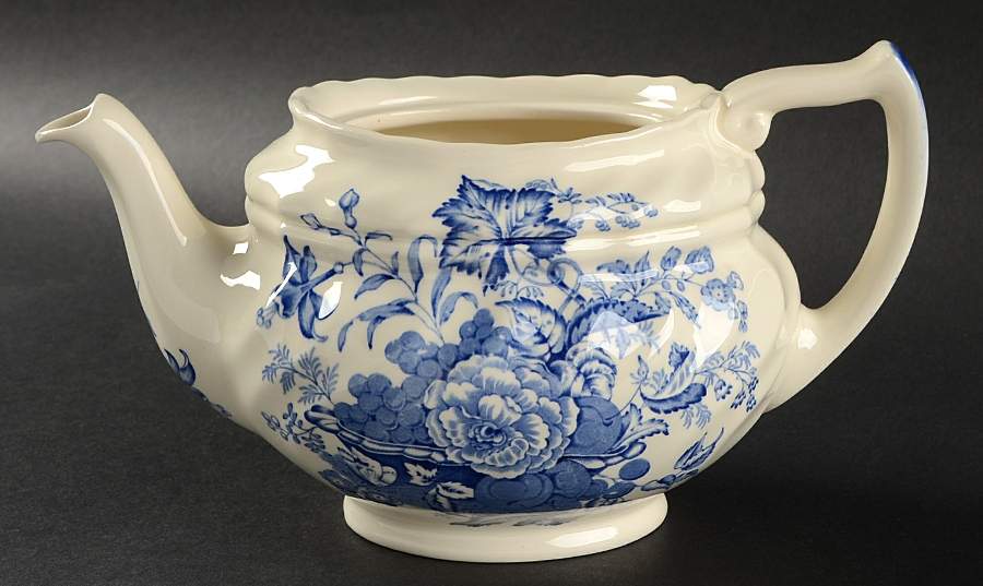 The Kirkwood Blue Teapot No Lid by Royal Doulton-1