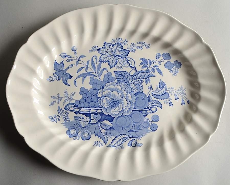 The Kirkwood Blue 15" Oval Serving Platter by Royal Doulton-1
