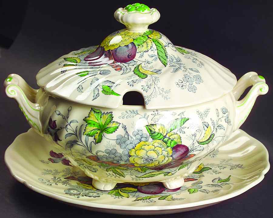 The Kirkwood Multicolor Tureen & Lid w/Underplate by Royal Doulton-1