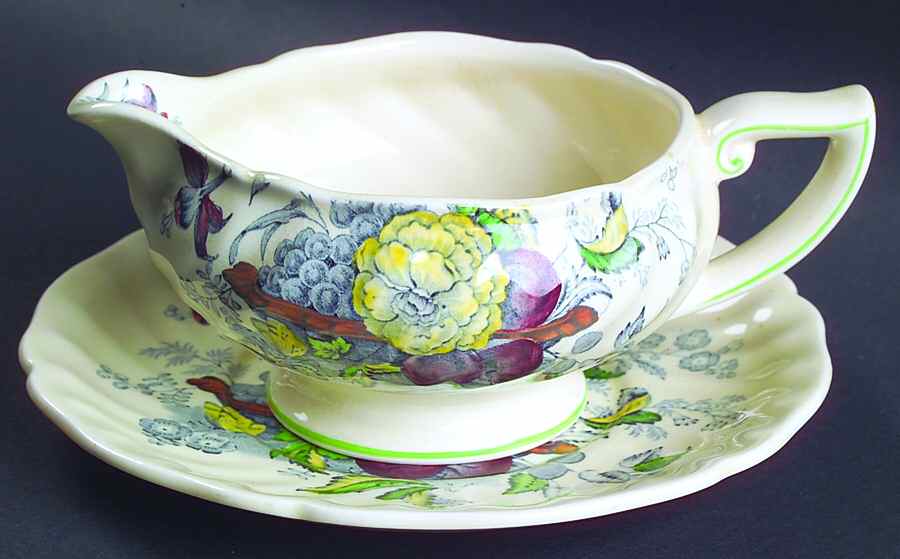 The Kirkwood Multicolor Gravy Boat & Underplate by Royal Doulton-1