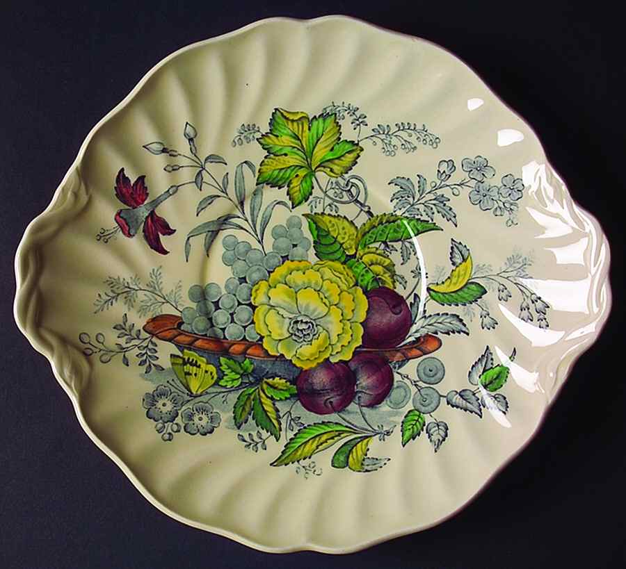 The Kirkwood Multicolor Handled Cake Plate by Royal Doulton-1
