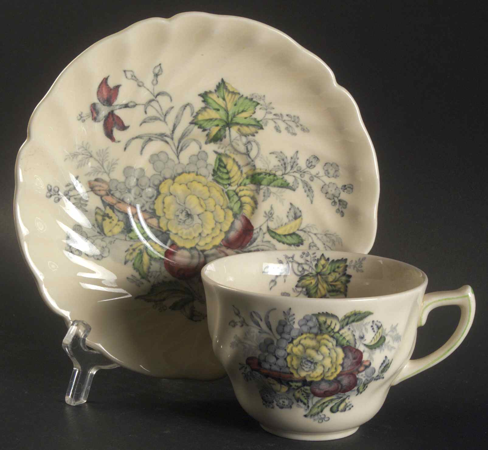 The Kirkwood Multicolor Oversized Cup & Saucer Set by Royal Doulton-1