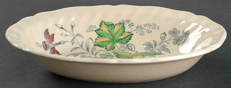 The Kirkwood Multicolor 9" Oval Vegetable Bowl by Royal Doulton-1