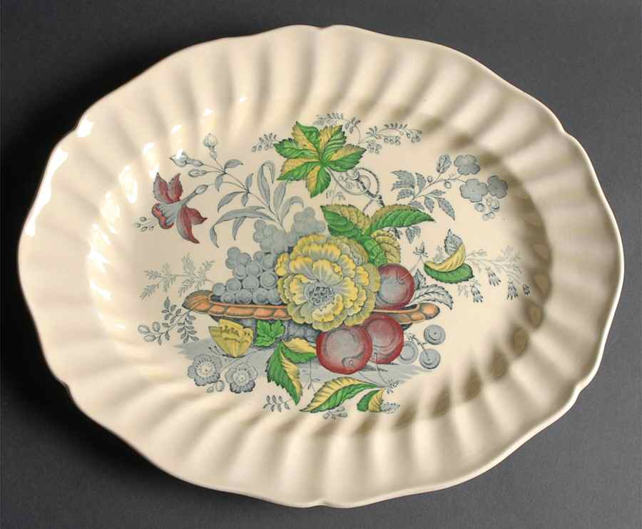 The Kirkwood Multicolor 15" Oval Serving Platter by Royal Doulton-1