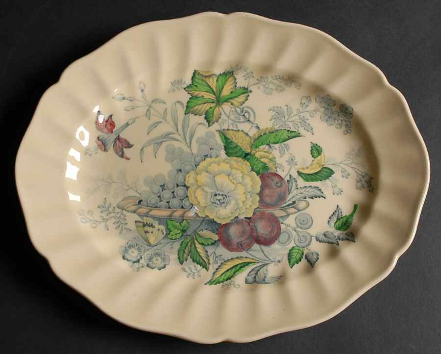 The Kirkwood Multicolor 11" Oval Serving Platter by Royal Doulton-1