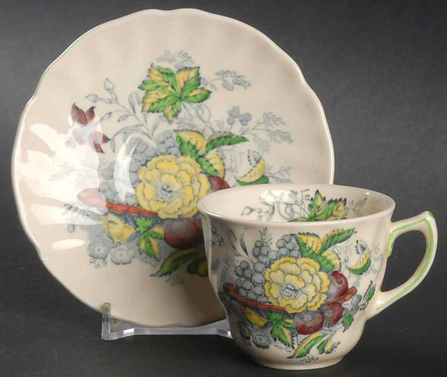 The Kirkwood Multicolor Flat Demitasse Cup & Saucer Set by Royal Doulton-1