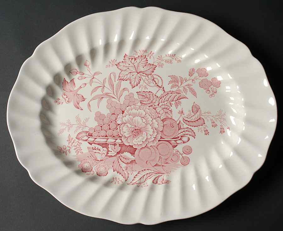 The Kirkwood Red 15" Oval Serving Platter by Royal Doulton-1