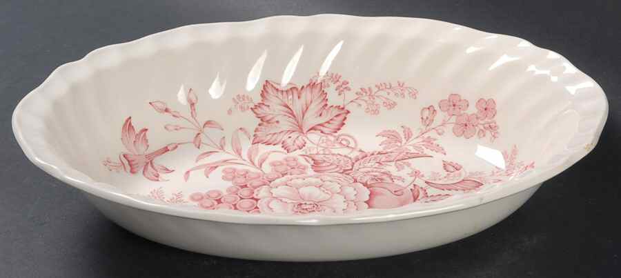 The Kirkwood Red 10" Oval Vegetable Bowl by Royal Doulton-1