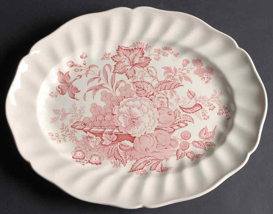 The Kirkwood Red 13" Oval Serving Platter by Royal Doulton-1