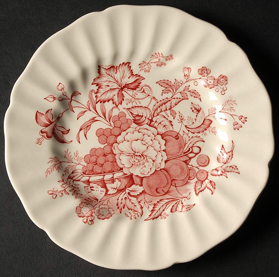 The Kirkwood Red Bread & Butter Plate by Royal Doulton-1