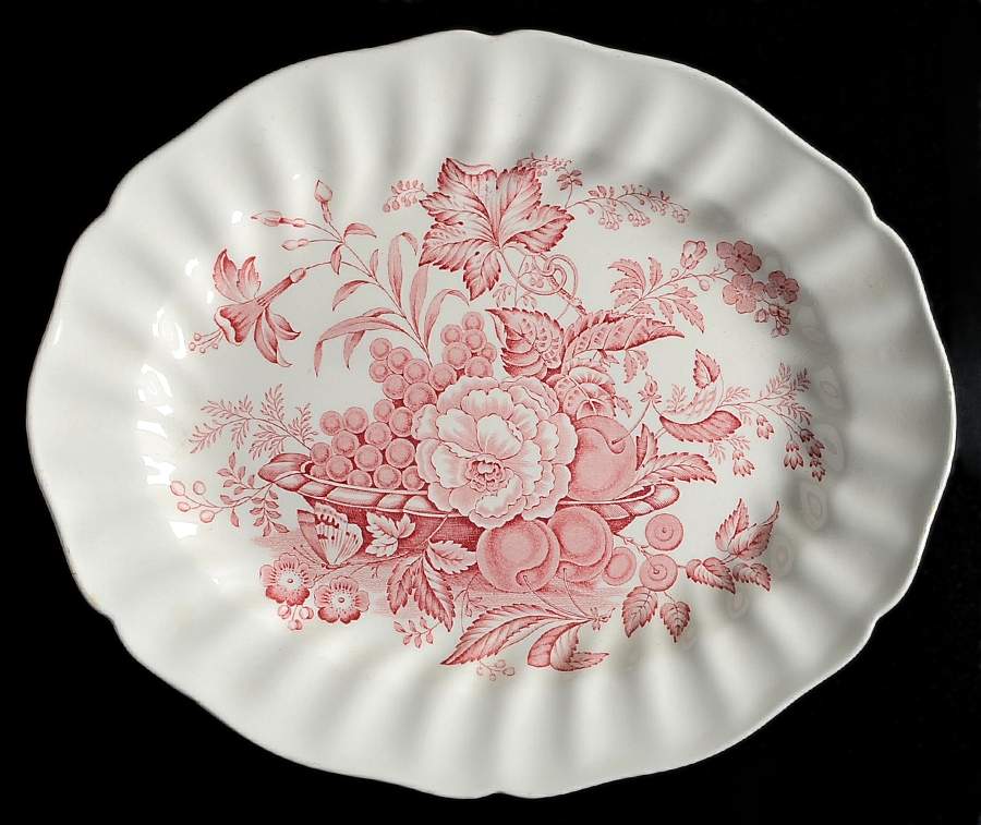 The Kirkwood Red 11" Oval Serving Platter by Royal Doulton-1
