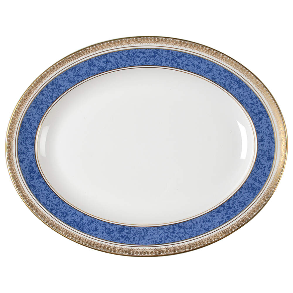 Kingston Sapphire 13" Oval Serving Platter by Royal Doulton-1