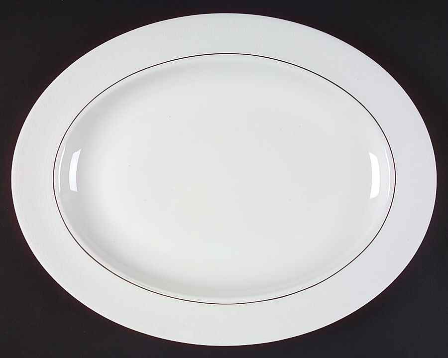 Lace Point 13" Oval Serving Platter by Royal Doulton-1