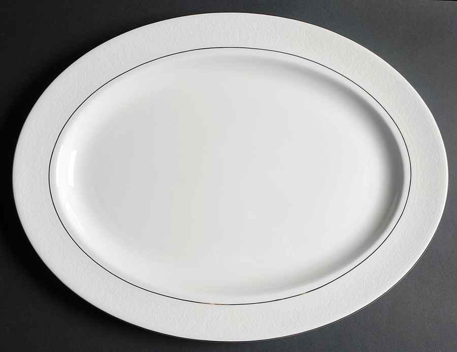 Lace Point 16" Oval Serving Platter by Royal Doulton-1