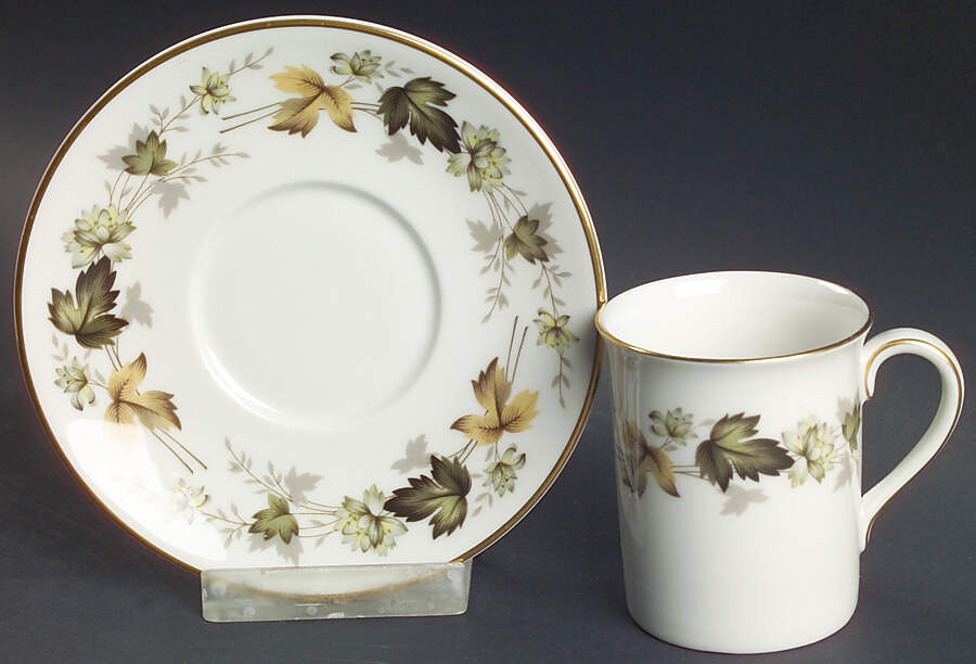 Larchmont Flat Demitasse Cup & Saucer Set by Royal Doulton-1