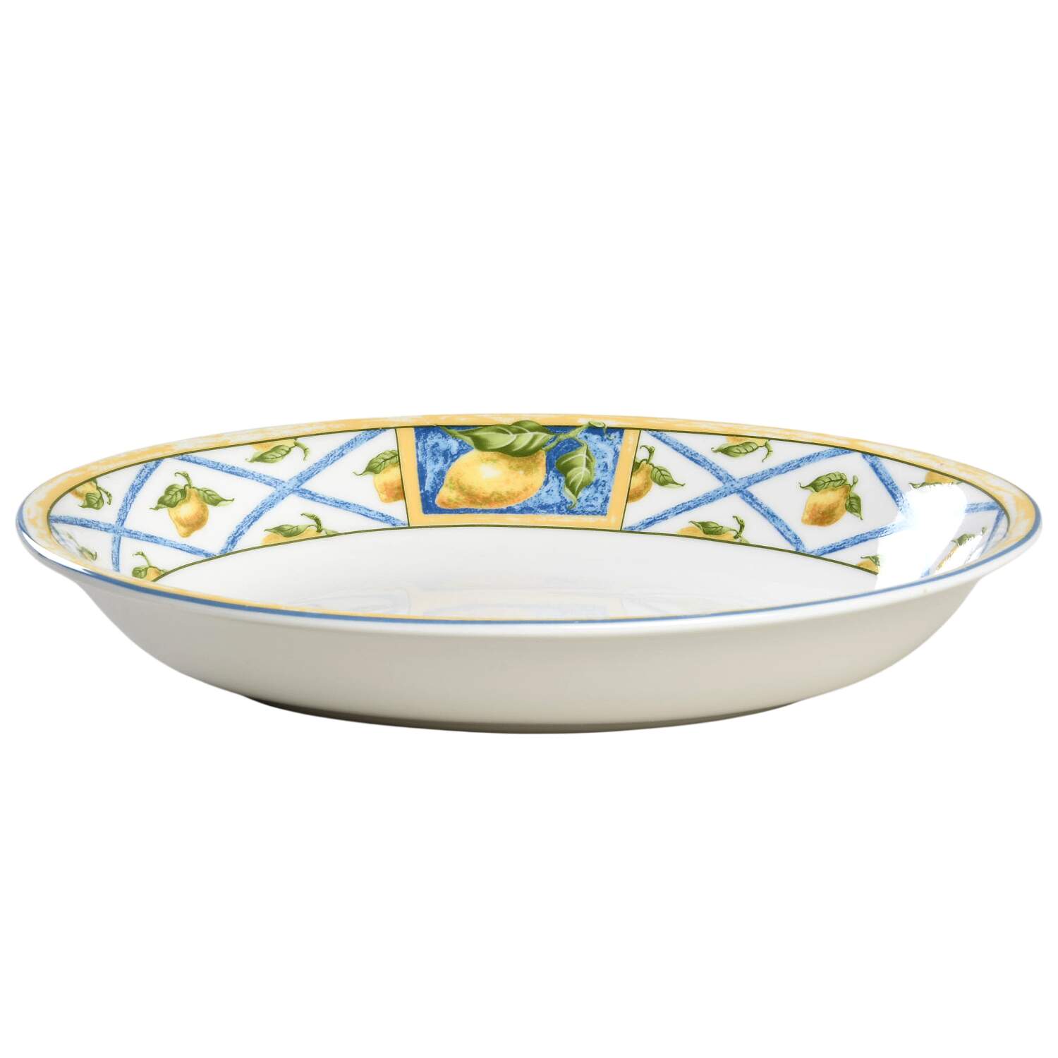 Lemon Trellis 10" Oval Vegetable Bowl by Royal Doulton-1