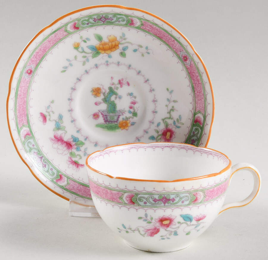 Lilian Footed Cup & Saucer Set by Royal Doulton-1