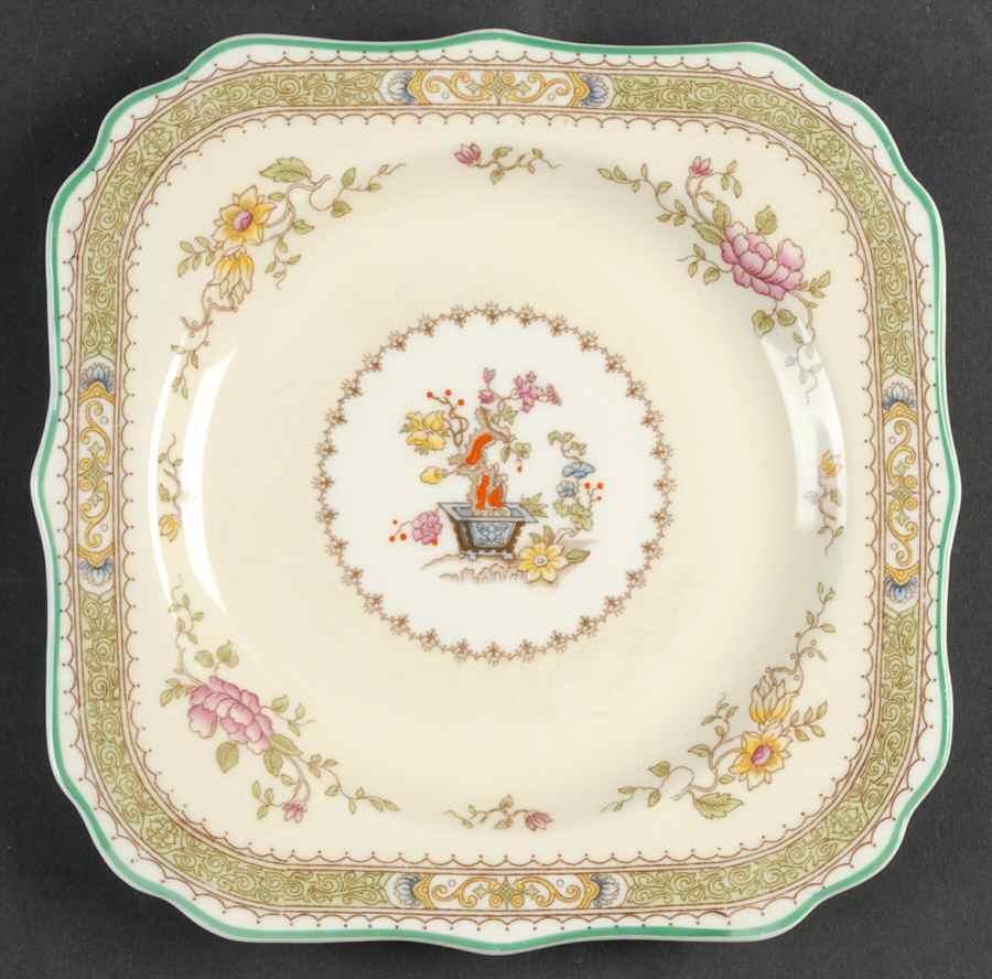 Lillian (Scalloped) Square Salad Plate by Royal Doulton-1