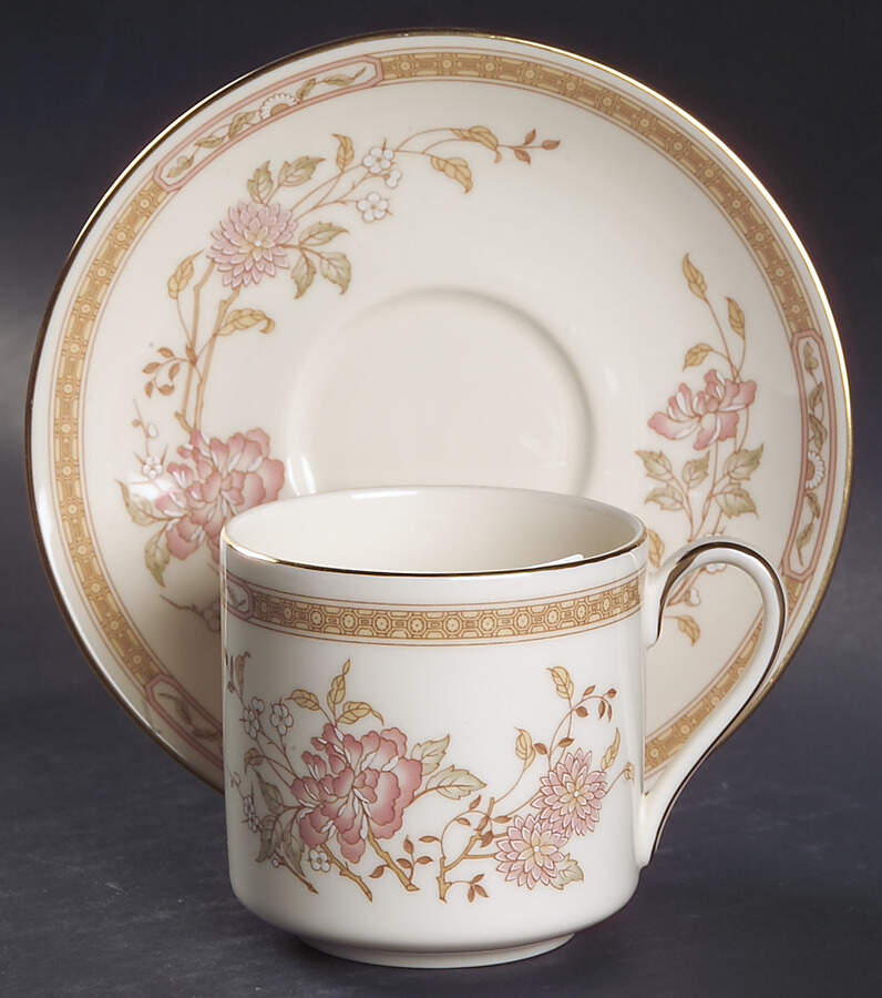 Lisette Flat Demitasse Cup & Saucer Set by Royal Doulton-1