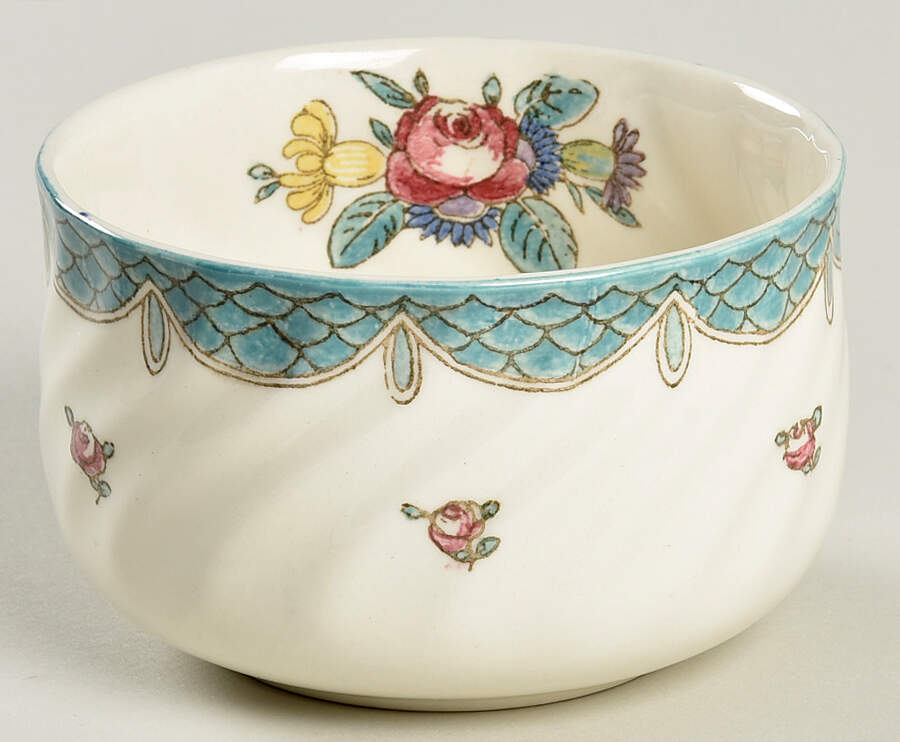 Lowestoft Bouquet Open Sugar Bowl by Royal Doulton-1