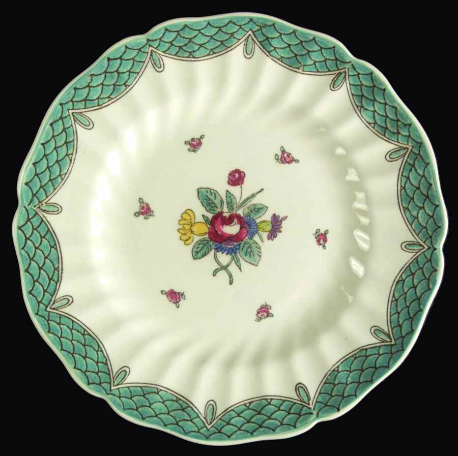 Lowestoft Bouquet Dessert/Pie Plate by Royal Doulton-1