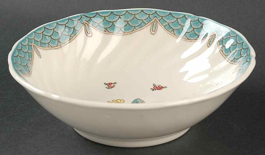 Lowestoft Bouquet Coupe Cereal Bowl by Royal Doulton-1