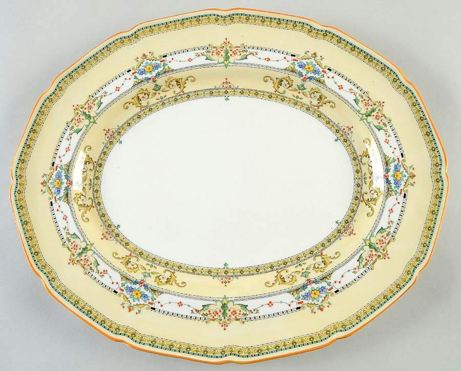 The Lorraine 14" Oval Serving Platter by Royal Doulton-1