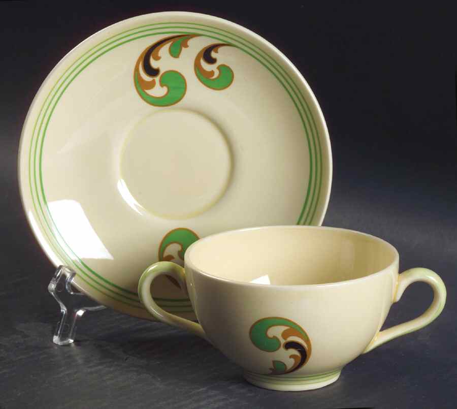 Lynn Flat Bouillon Cup & Saucer by Royal Doulton-1
