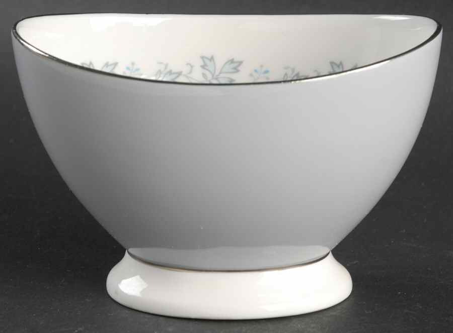 Lyric (H4948, Blue Leaves on Rim) Open Sugar Bowl by Royal Doulton-1