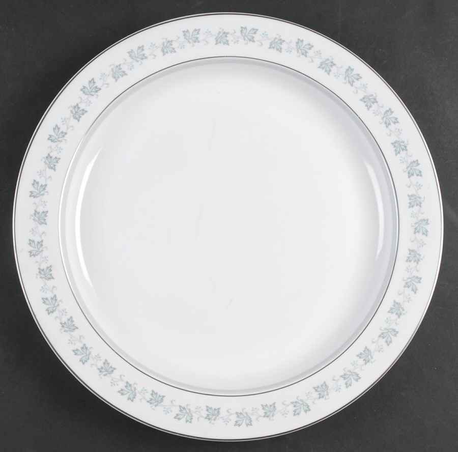 Lyric (H4948, Blue Leaves on Rim) 13" Chop Plate (Round Platter) by Royal Doulton-1
