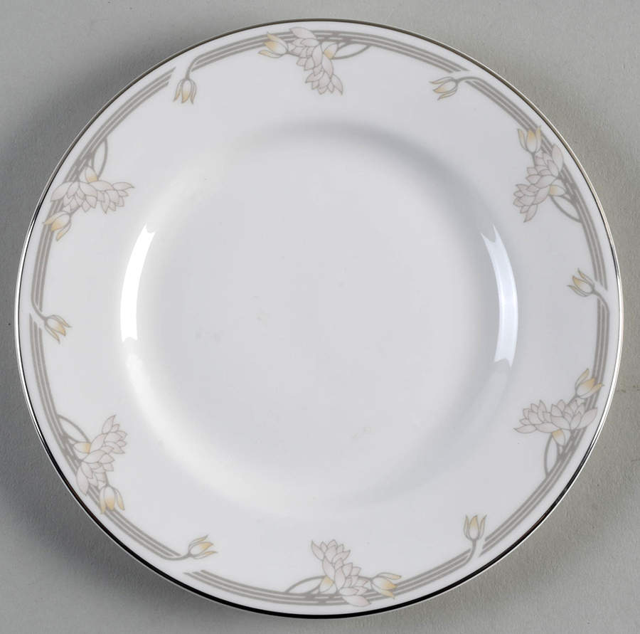 Lyric (H5114, Flowers on Band) Bread & Butter Plate by Royal Doulton-1