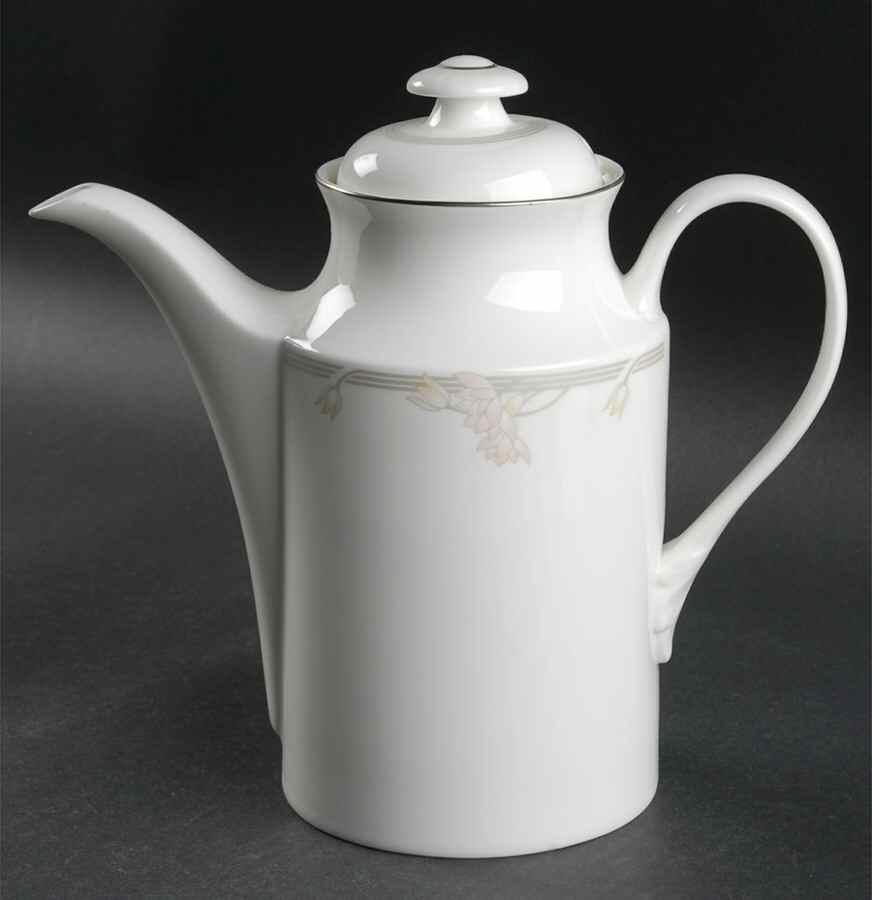 Lyric (H5114, Flowers on Band) Coffee Pot & Lid by Royal Doulton-1