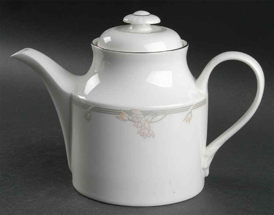Lyric (H5114, Flowers on Band) Teapot & Lid by Royal Doulton-1