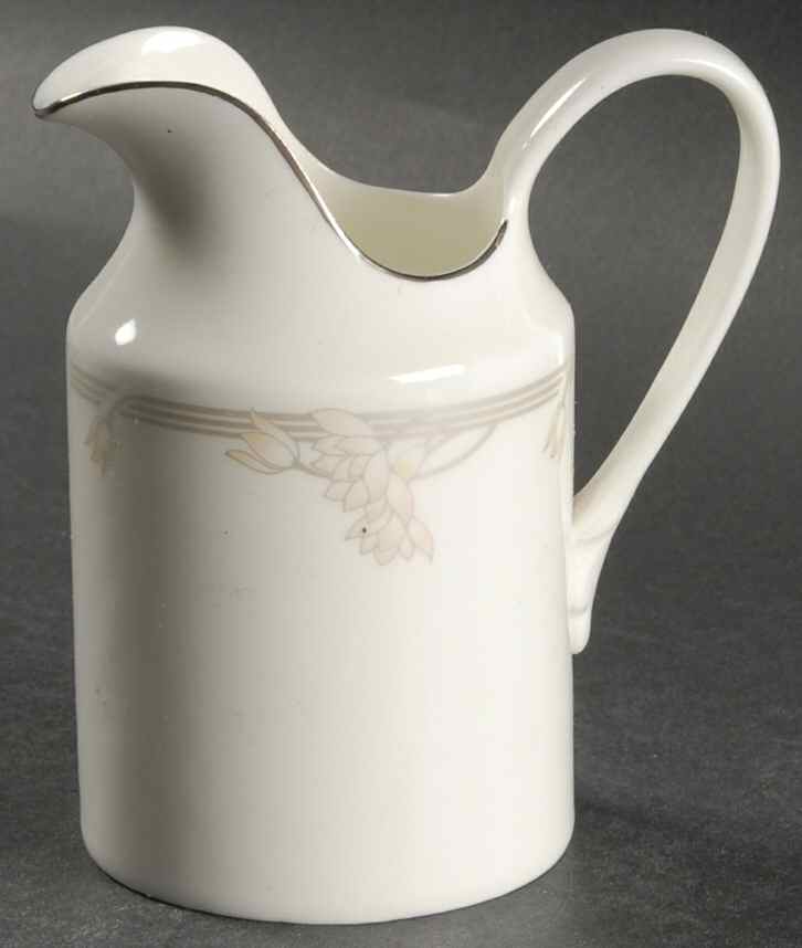 Lyric (H5114, Flowers on Band) Creamer by Royal Doulton-1