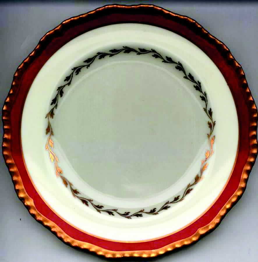Maroon Band Dinner Plate by Royal Doulton-1