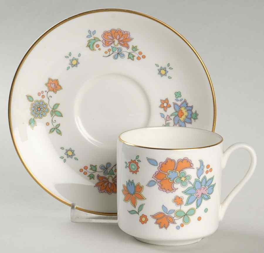Madrigal Flat Demitasse Cup & Saucer Set by Royal Doulton-1