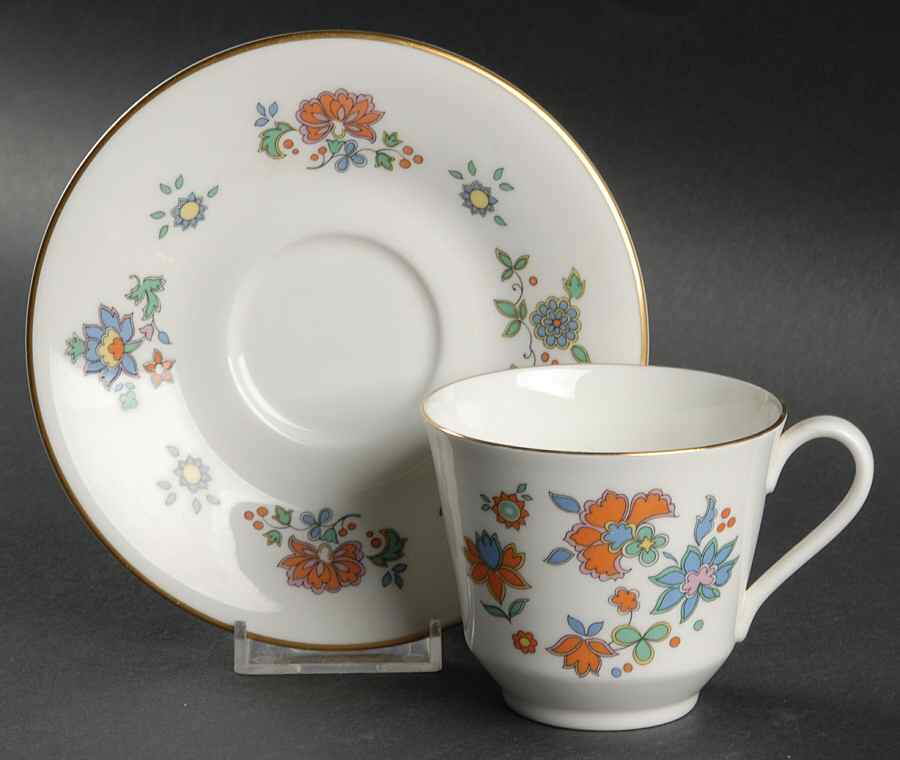 Madrigal Flat Cup & Saucer Set by Royal Doulton-1