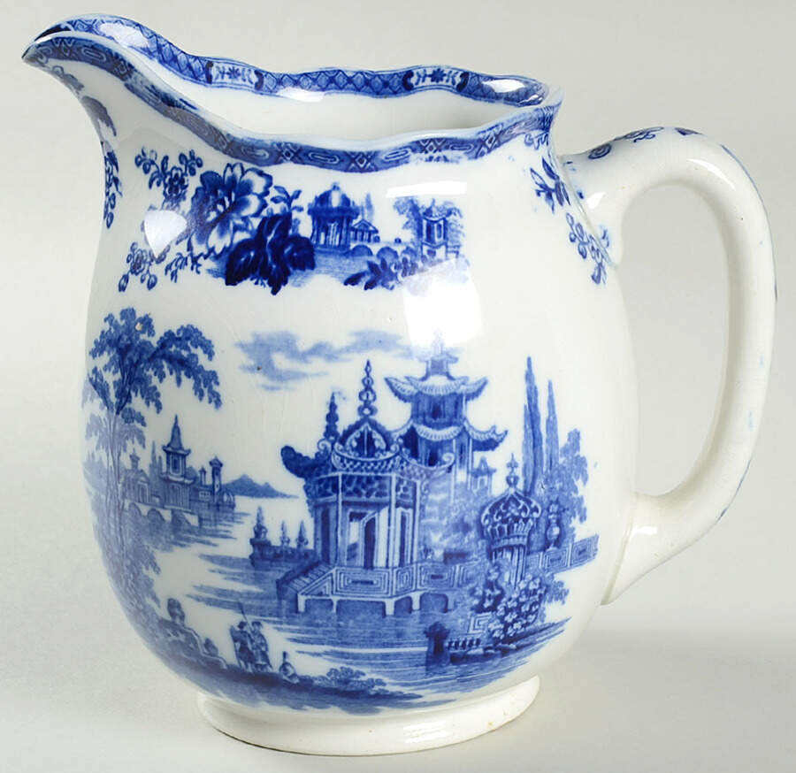 Madras (Flow Blue) 52 Oz Pitcher by Royal Doulton-1