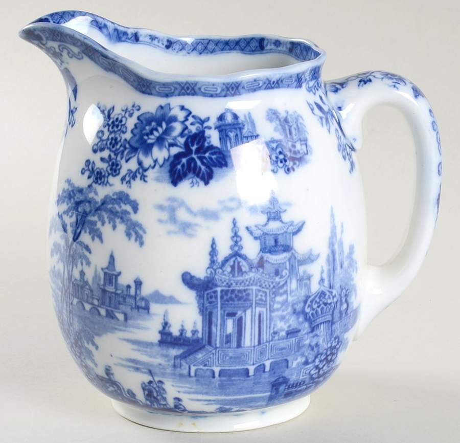 Madras (Flow Blue) 24 Oz Pitcher by Royal Doulton-1