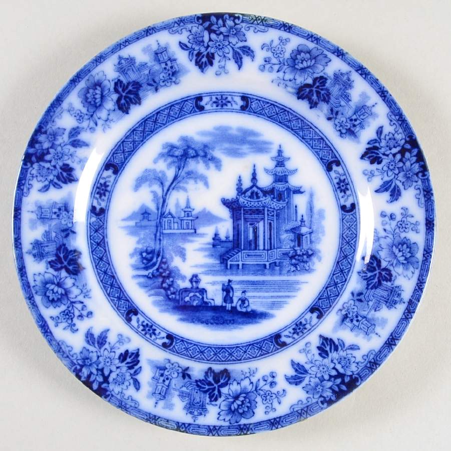 Madras (Flow Blue) Bread & Butter Plate by Royal Doulton-1