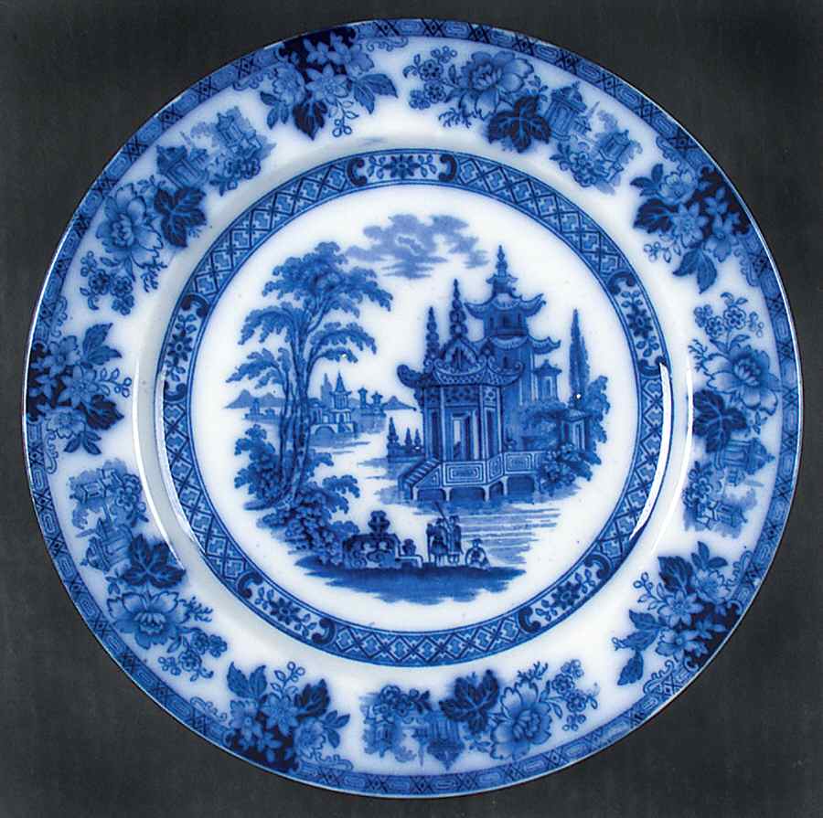 Madras (Flow Blue) Dinner Plate by Royal Doulton-1