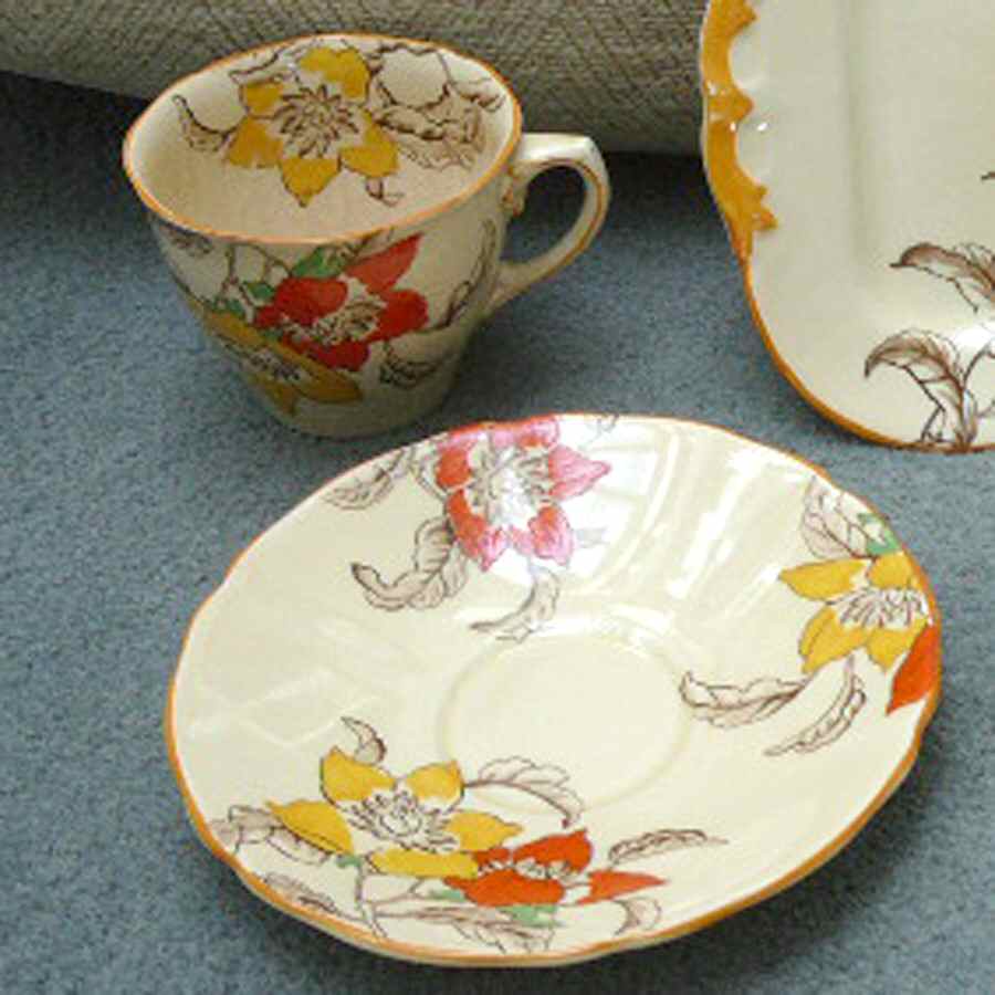 Magnella Flat Cup & Saucer Set by Royal Doulton-1