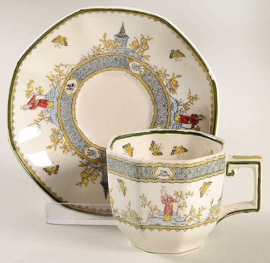 Mandarin Flat Demitasse Cup & Saucer Set by Royal Doulton-1