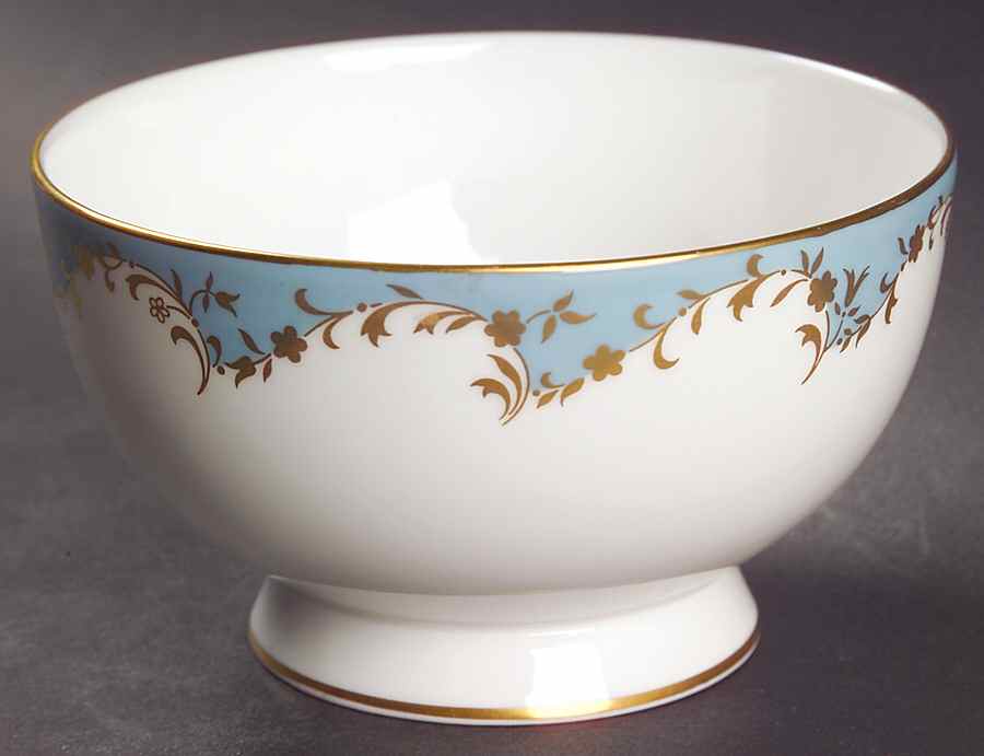 Marlborough Light Blue Open Sugar Bowl by Royal Doulton-1