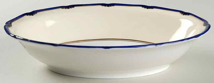 Marlborough Cobalt Blue 10" Oval Vegetable Bowl by Royal Doulton-1