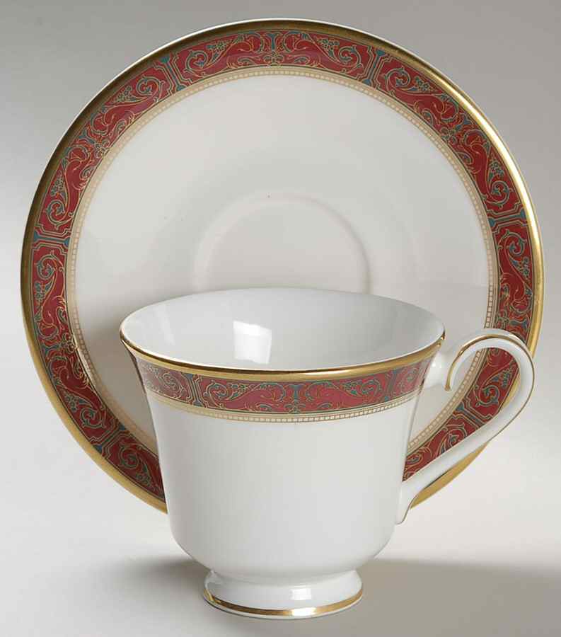 Martinique Footed Cup & Saucer Set by Royal Doulton-1
