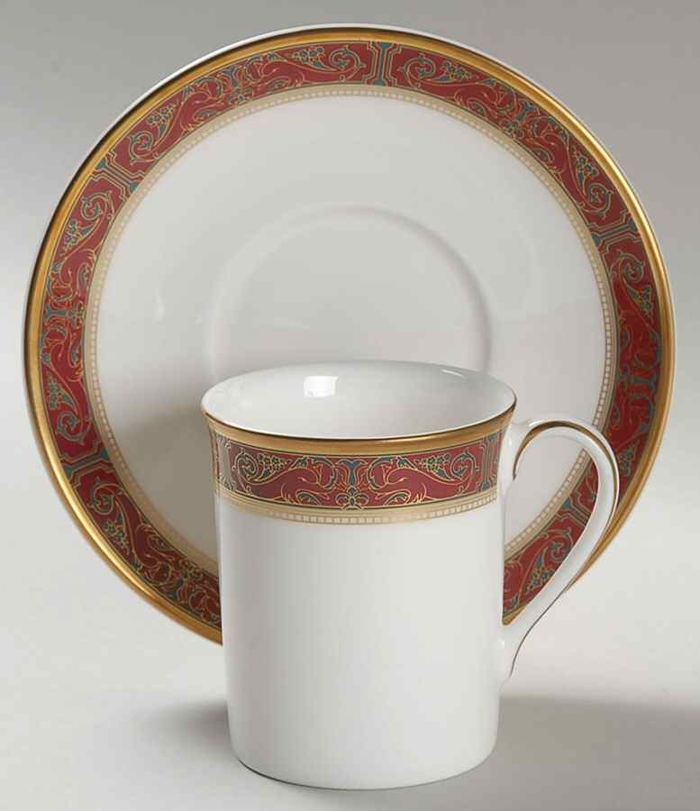 Martinique Flat Demitasse Cup & Saucer Set by Royal Doulton-1