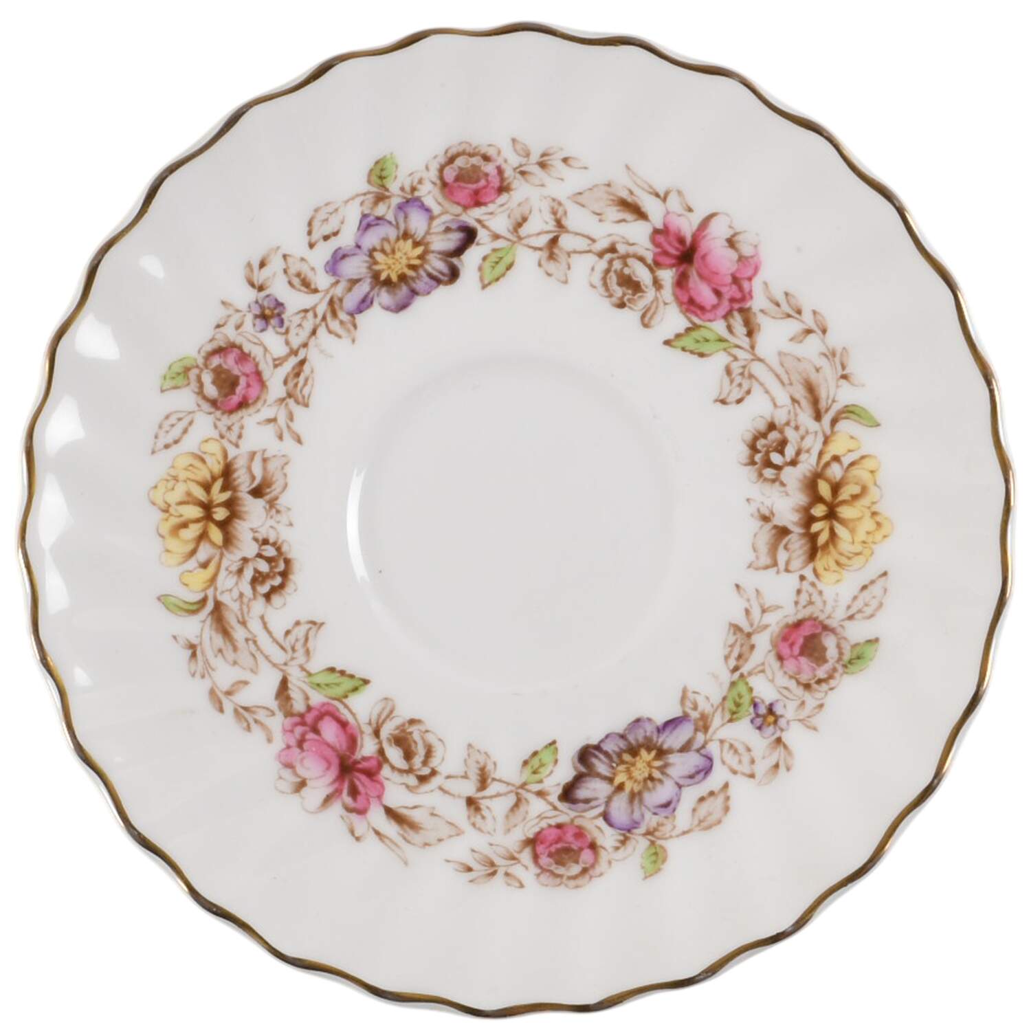 Mayfair Brown, Multicolor Saucer for Footed Cup by Royal Doulton-1